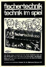 fischertechnik Annonce in einem Comic 1967